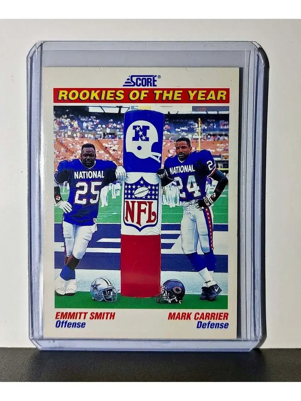 Emmitt Smith / Mark Carrier 1991 Score NFL #675 Card Dallas Cowboys / Bears